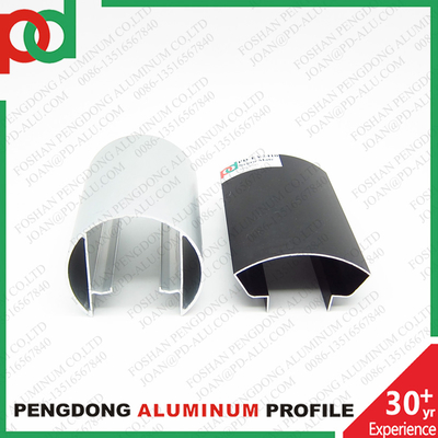 6M 길이의 플라타 매트 블랙 우드 컬러 알루미늄 난간 프로파일 (브론즈 아노다이징 마감 및 다양한 크기)
