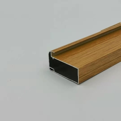 코팅된 리비아 6063 부엌 알루미늄 프로파일 나무 무늬 파우더